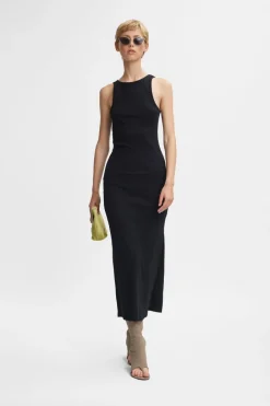 Gestuz Drew SL Reversible Long Kjole Black NO25
