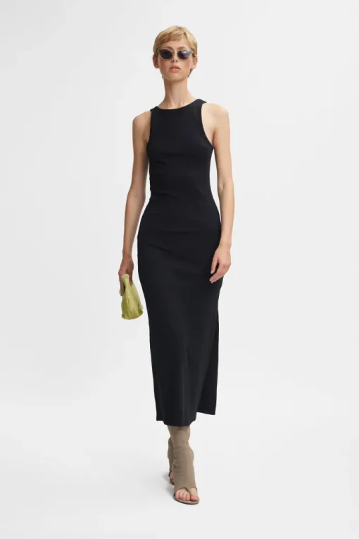 Gestuz Drew SL Reversible Long Kjole Black NO25