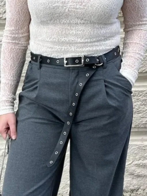 Gestuz Lety Eyelet Bælte Black
