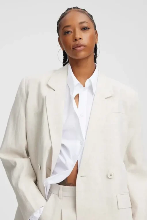 Gestuz Liza Linen HW Blazer Tammy Light Sand NO25