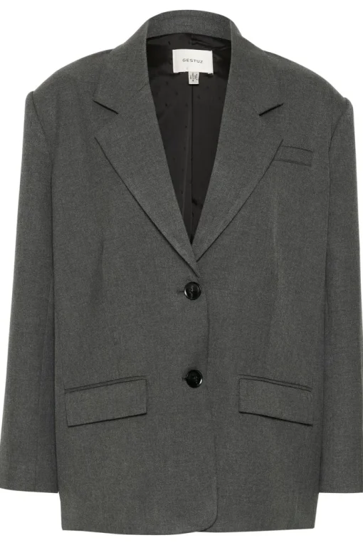 Gestuz Paula Melange Blazer Dark Grey Melange