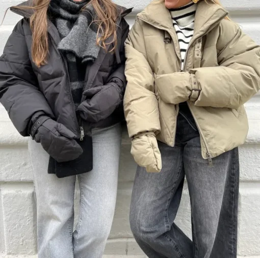 Gestuz Pinara Short Puffer Jakke Mermaid