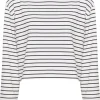 Gestuz Siba Stripe Trøje White Black Stripe