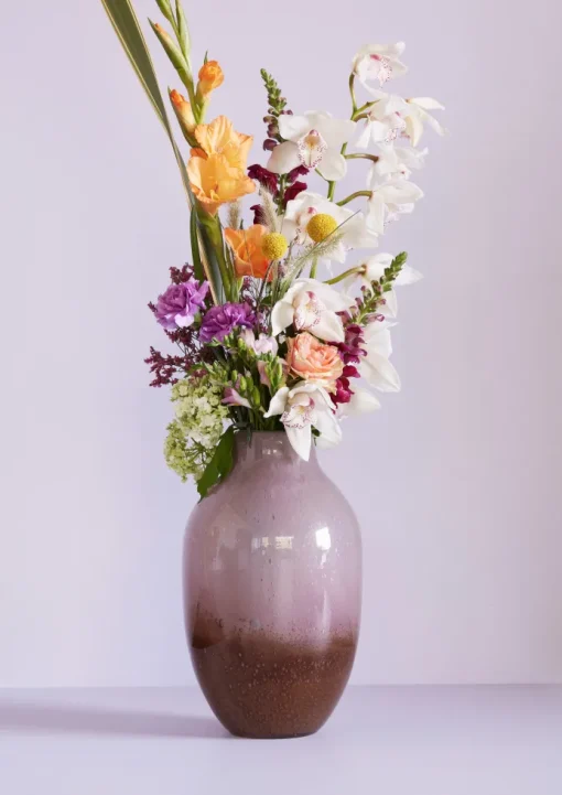 Hübsch Glas vase Lilla/Brun