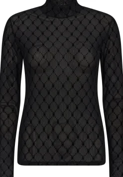 Hype The Detail Mesh Turtleneck Bluse Black