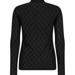 Hype The Detail Mesh Turtleneck Bluse Black