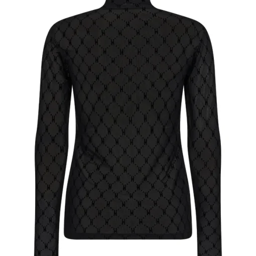 Hype The Detail Mesh Turtleneck Bluse Black