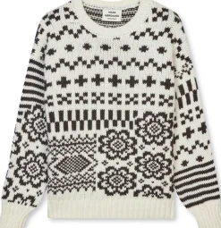 Mads Nørgaard Crash Lefur Sweater White/Black Coffee