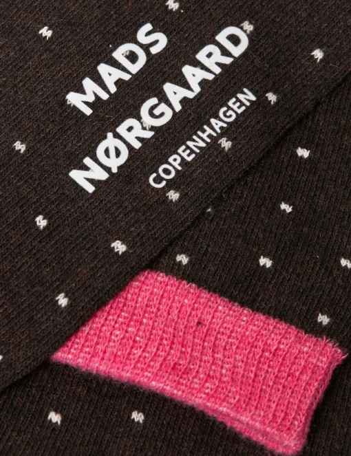 Mads Nørgaard Sock Pair Ana Mix Blue Stripe/Black Coffee