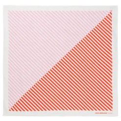 Mads Nørgaard Soft Cotton Self Tørklæde Flery Red/BonBon