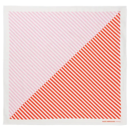 Mads Nørgaard Soft Cotton Self Tørklæde Flery Red/BonBon