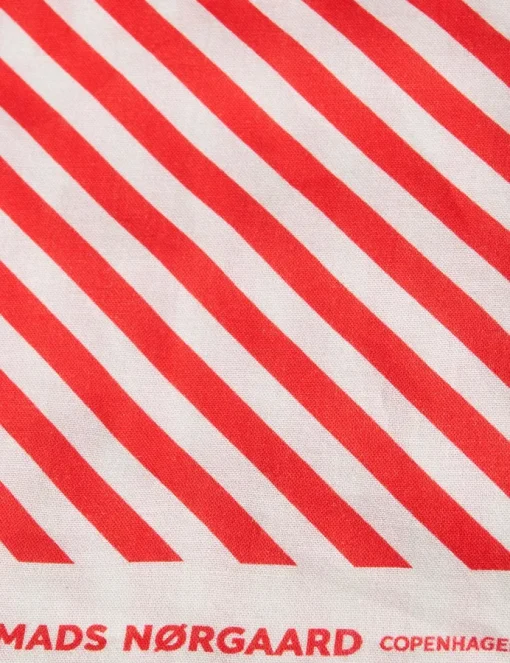Mads Nørgaard Soft Cotton Self Tørklæde Flery Red/BonBon