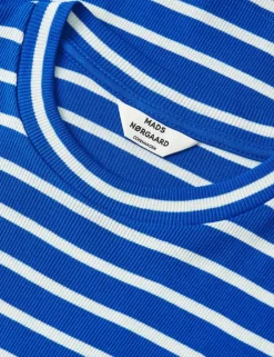Mads Nørgaard 2x2 Cotton Stripe Tuba LS T-shirt Surf The Web/Vanilla Ice