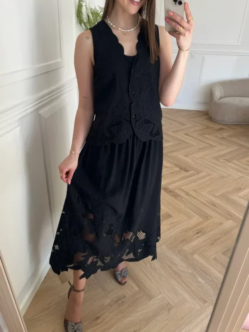 Mos Mosh Dalma Brodie Top Black