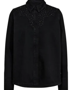 Mos Mosh Evira Deco Denimskjorte Black