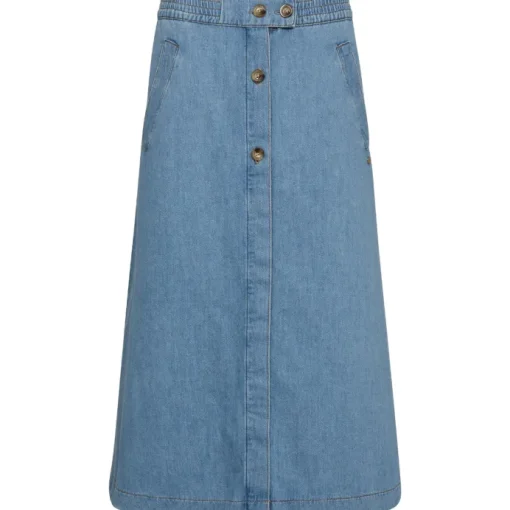Mos Mosh Marti Denim Nederdel Light Blue