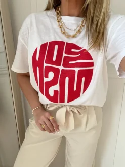Mos Mosh Zini O-SS T-shirt Chinese Red