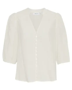 Moss Copenhagen Wiliana 2/4 Bluse Egret