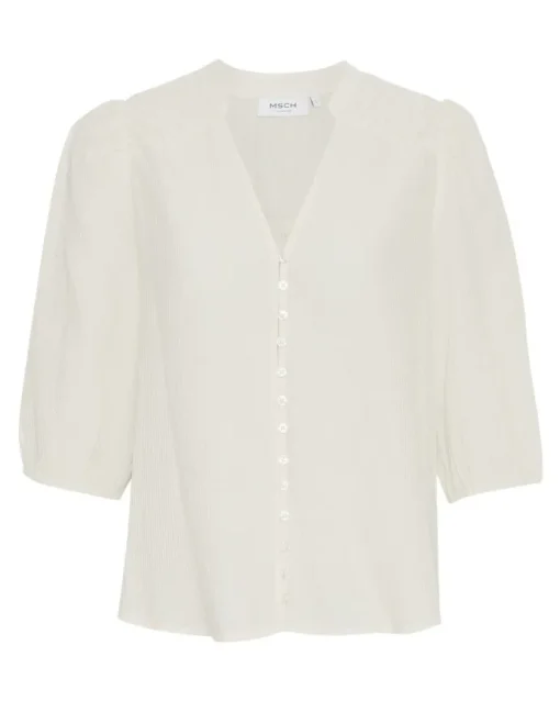 Moss Copenhagen Wiliana 2/4 Bluse Egret