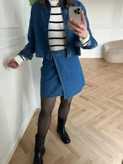 MSCH Copenhagen Elena HW Nederdel Mid Blue Wash