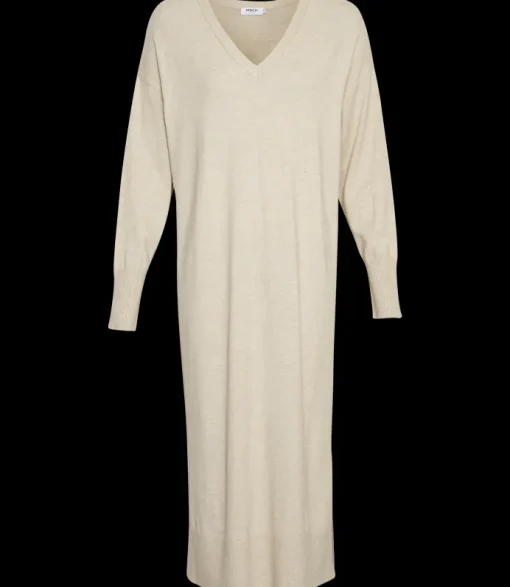 MSCH Copenhagen Hermine V Neck Kjole Oatmeal Melange