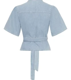 MSCH Copenhagen Ingrid Lis 2/4 Belt Skjorte Light Blue Wash