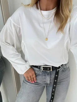 MSCH Copenhagen Nadaline Bluse Bright White