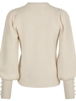 Neo Noir Angie Knit Bluse Ivory