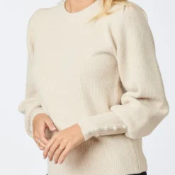 Neo Noir Angie Knit Bluse Ivory