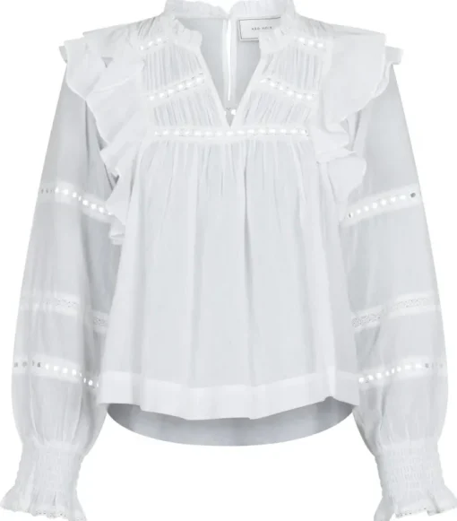 Neo Noir Aurika S Voile Bluse White