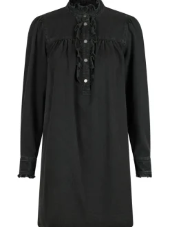 Neo Noir Ava Denim Kjole Black