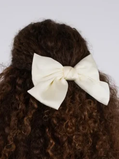 Neo Noir Bow Hårklemme Off White