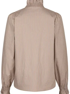 Neo Noir Brielle Stripe Skjorte Brown