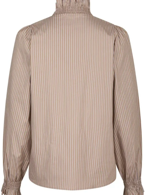 Neo Noir Brielle Stripe Skjorte Brown