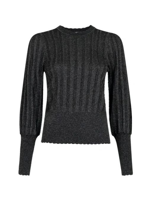 Neo Noir Dary Glitter Strik Bluse Army