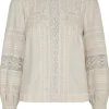 Neo Noir Ebba S Voile Bluse Ivory