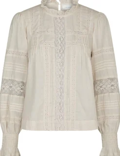 Neo Noir Ebba S Voile Bluse Ivory