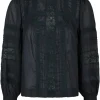 Neo Noir Ebba S Voile Bluse Navy