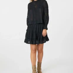 Neo Noir Ebba S Voile Bluse Navy