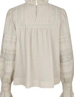 Neo Noir Ebba S Voile Bluse Ivory
