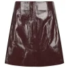 Neo Noir Hemie Patent Nederdel Burgundy