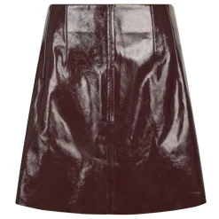 Neo Noir Hemie Patent Nederdel Burgundy