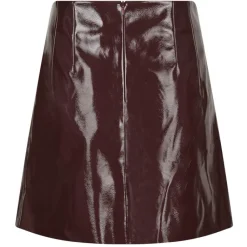 Neo Noir Hemie Patent Nederdel Burgundy