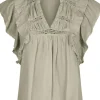 Neo Noir Jayla S Voile Top Smoke Green NOS25