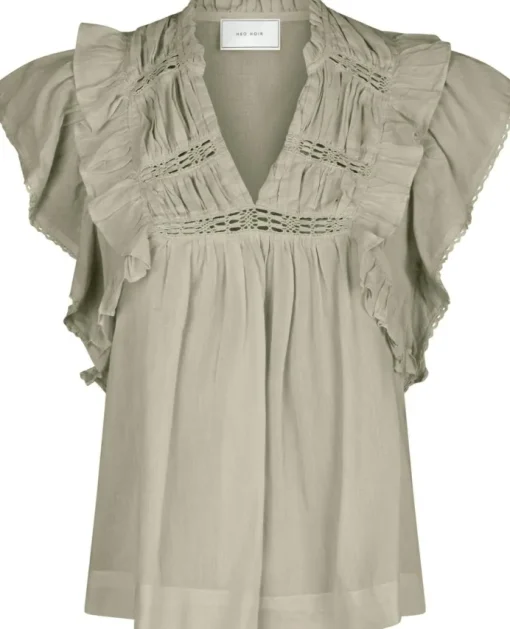 Neo Noir Jayla S Voile Top Smoke Green NOS25
