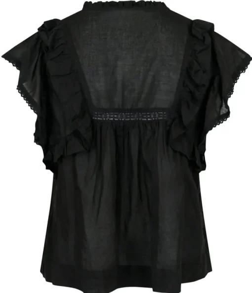 Neo Noir Jayla S Voile Top NOS25 Black