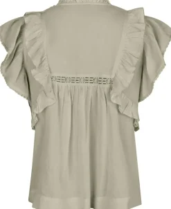 Neo Noir Jayla S Voile Top Smoke Green NOS25