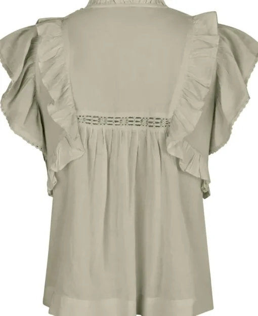 Neo Noir Jayla S Voile Top Smoke Green NOS25