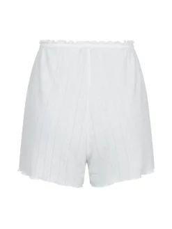 Neo Noir Merit Pointelle Shorts White