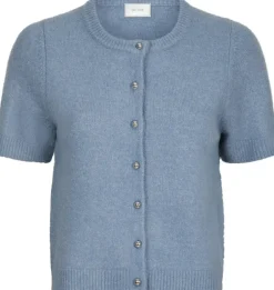 Neo Noir Mitta Strikcardigan Smoke Blue